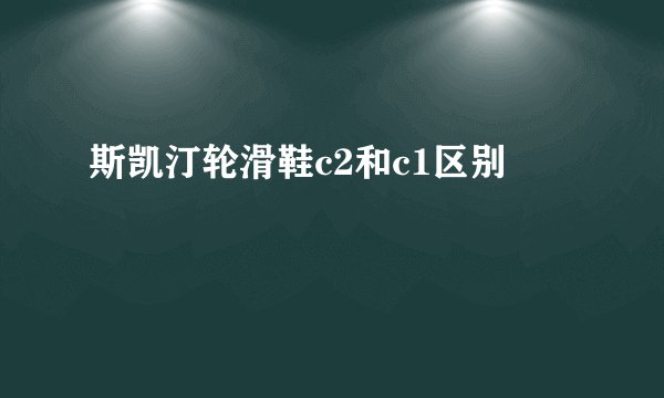 斯凯汀轮滑鞋c2和c1区别