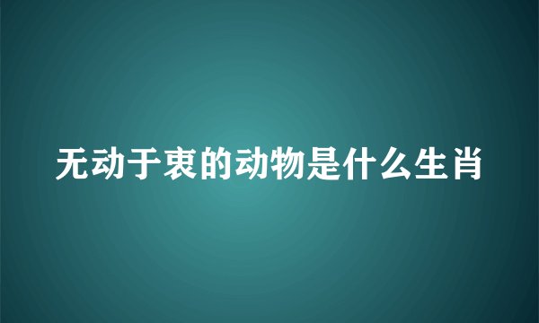无动于衷的动物是什么生肖