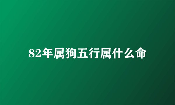 82年属狗五行属什么命