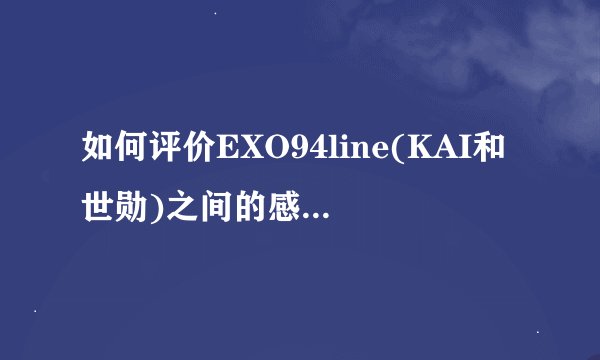 如何评价EXO94line(KAI和世勋)之间的感情? - 知乎
