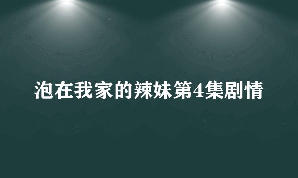 泡在我家的辣妹第4集剧情