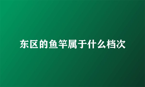东区的鱼竿属于什么档次