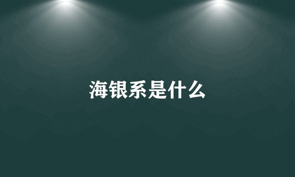 海银系是什么