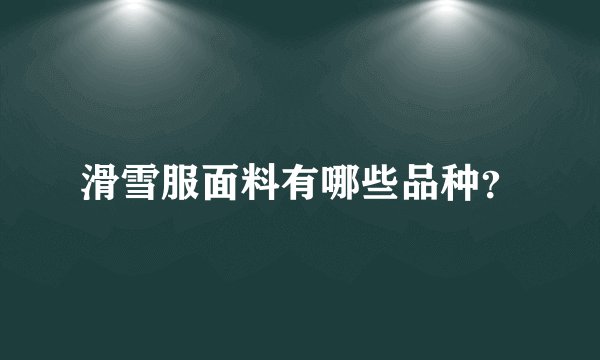 滑雪服面料有哪些品种？