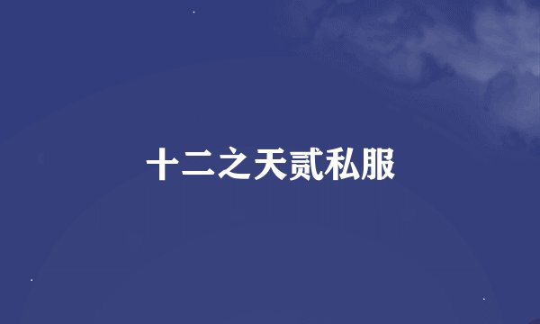十二之天贰私服