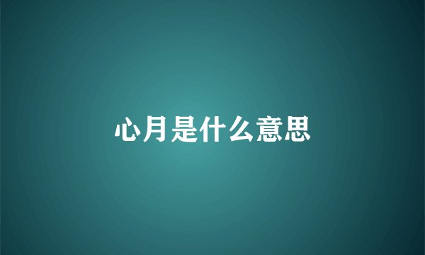 心月是什么意思