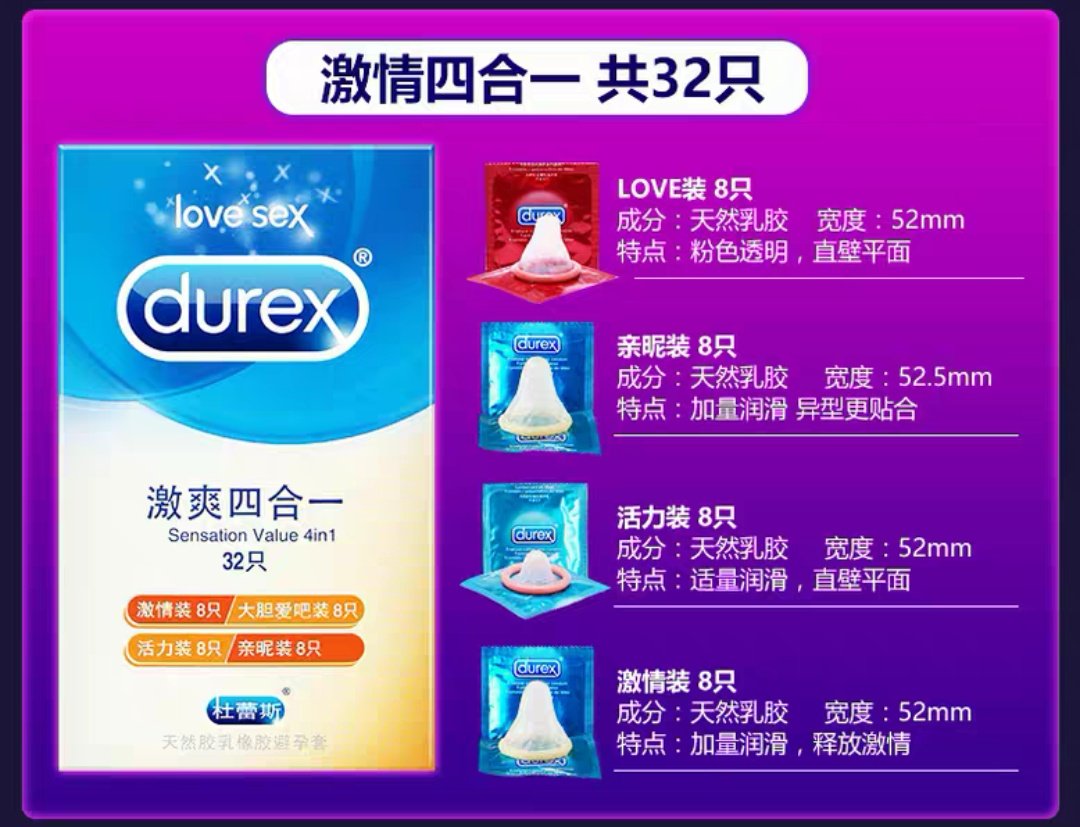 在购买杜蕾斯时为什么看不到尺寸？写在哪里