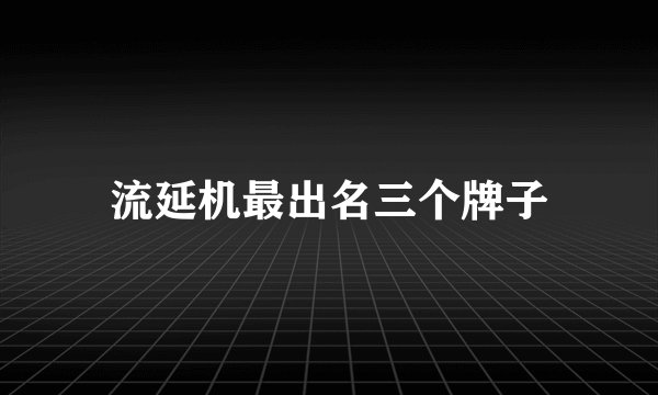 流延机最出名三个牌子