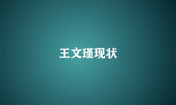 王文瑾现状