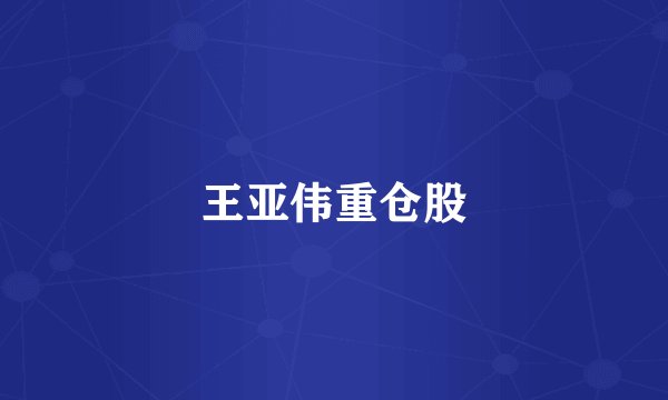 王亚伟重仓股