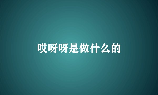 哎呀呀是做什么的