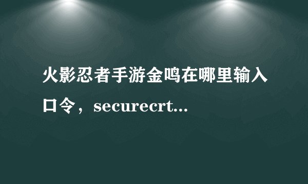 火影忍者手游金鸣在哪里输入口令，securecrt 怎样输入命令