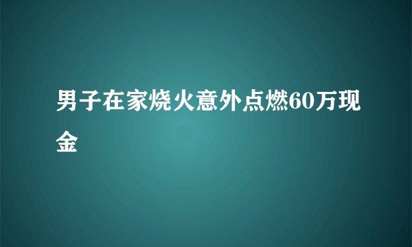 男子在家烧火意外点燃60万现金