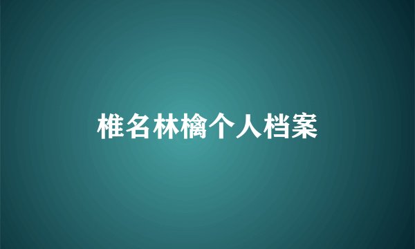 椎名林檎个人档案