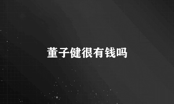 董子健很有钱吗