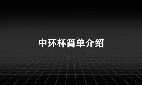 中环杯简单介绍