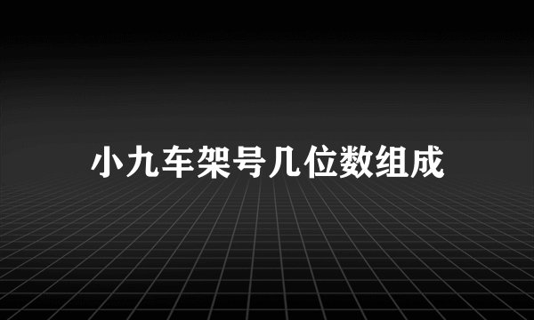 小九车架号几位数组成