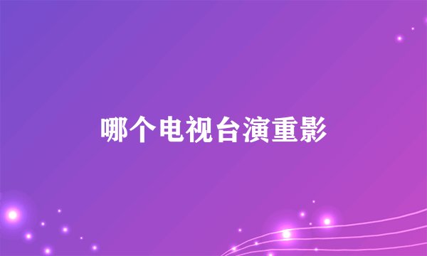 哪个电视台演重影
