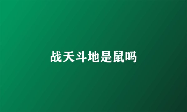 战天斗地是鼠吗