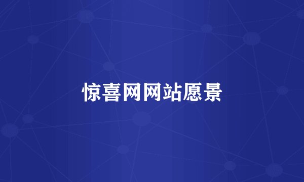 惊喜网网站愿景