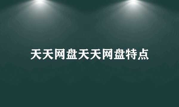 天天网盘天天网盘特点