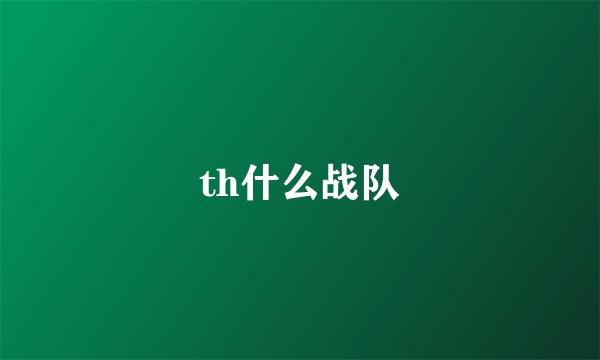 th什么战队