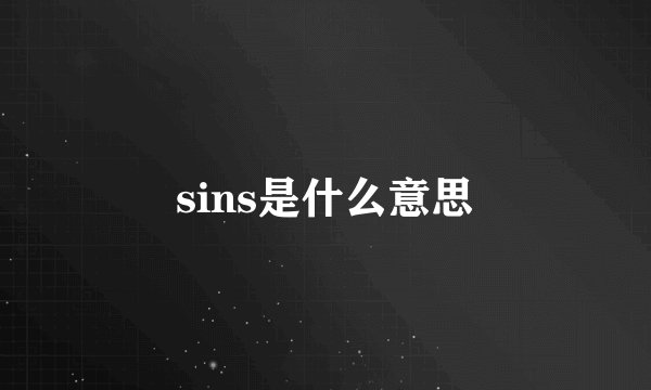 sins是什么意思