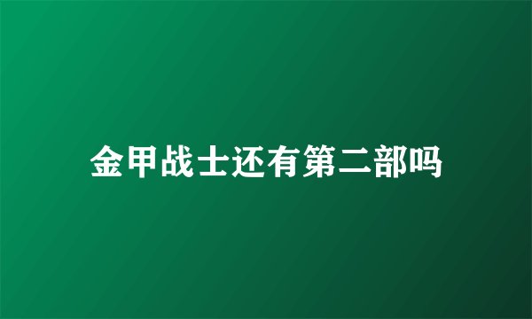 金甲战士还有第二部吗