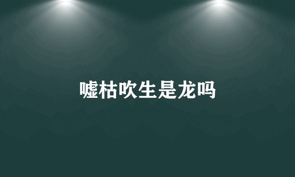嘘枯吹生是龙吗
