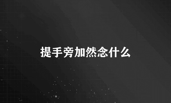提手旁加然念什么