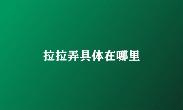 拉拉弄具体在哪里