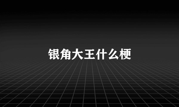银角大王什么梗