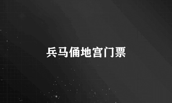 兵马俑地宫门票