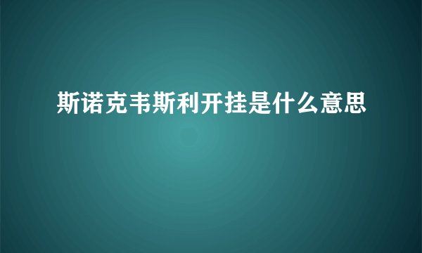 斯诺克韦斯利开挂是什么意思