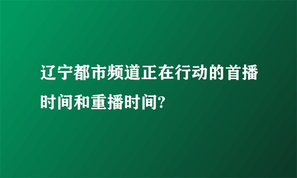 辽宁都市频道正在行动的首播时间和重播时间?