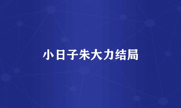 小日子朱大力结局