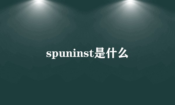 spuninst是什么