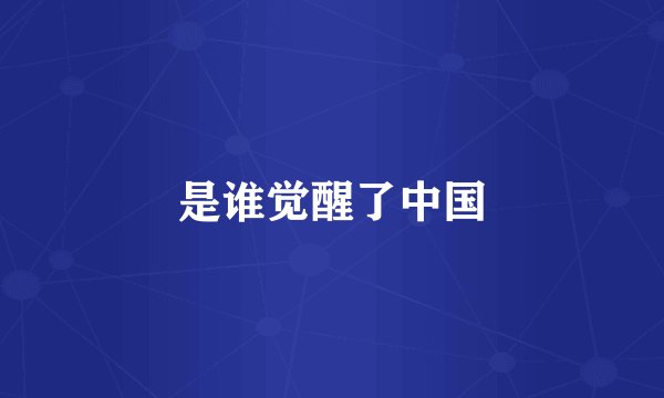是谁觉醒了中国