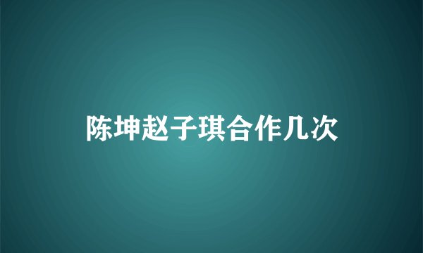 陈坤赵子琪合作几次