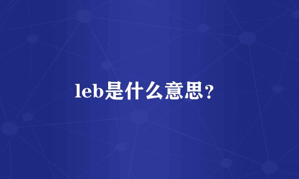 leb是什么意思？