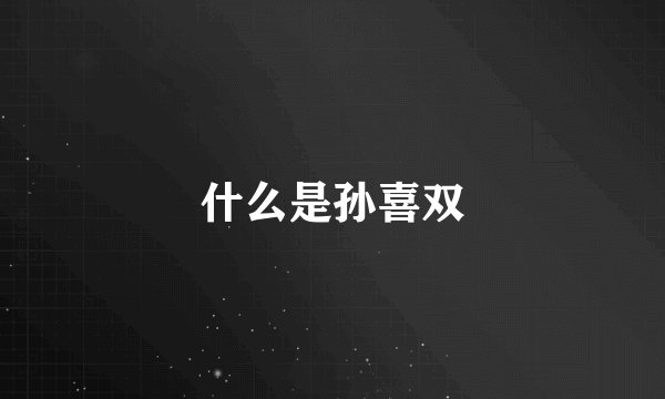 什么是孙喜双