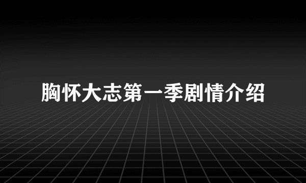 胸怀大志第一季剧情介绍