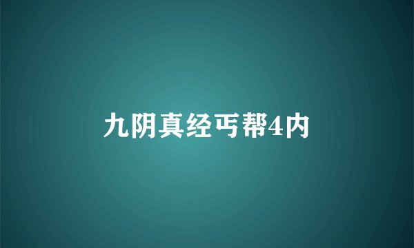 九阴真经丐帮4内