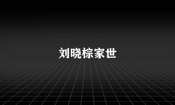 刘晓棕家世