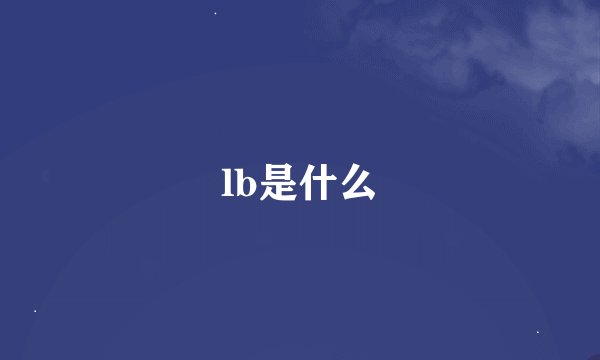 lb是什么