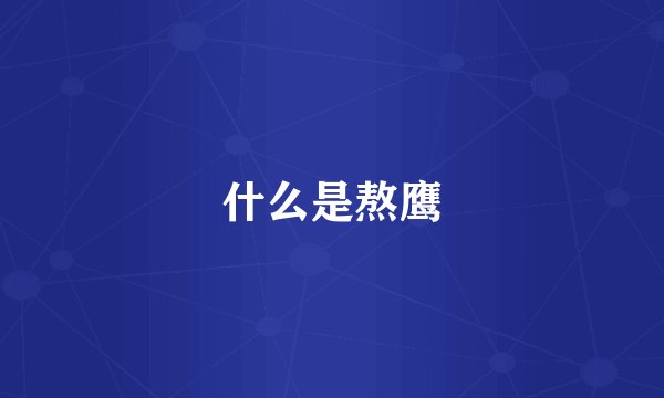 什么是熬鹰