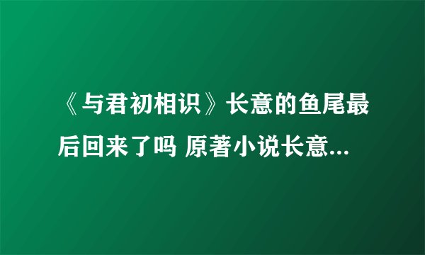 《与君初相识》长意的鱼尾最后回来了吗 原著小说长意结局好吗