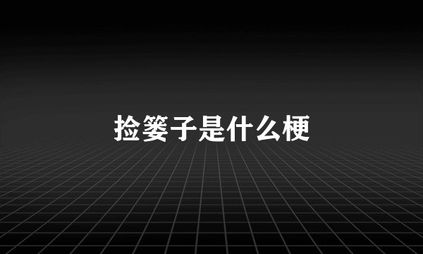 捡篓子是什么梗