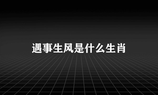 遇事生风是什么生肖