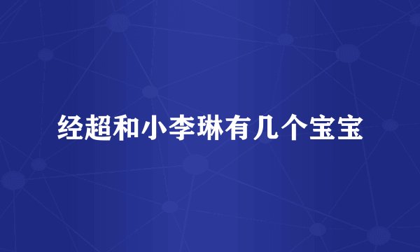 经超和小李琳有几个宝宝